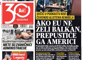 Blic naslovna strana za 28.4.