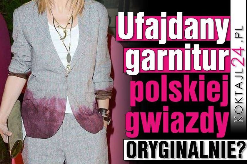 Ufajdany garnitur polskiej gwiazdy. Oryginalnie?