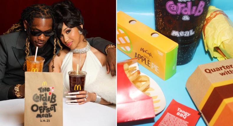 The Cardi B and Offset McDonald's meal.McDonald's; Erin McDowell/Insider