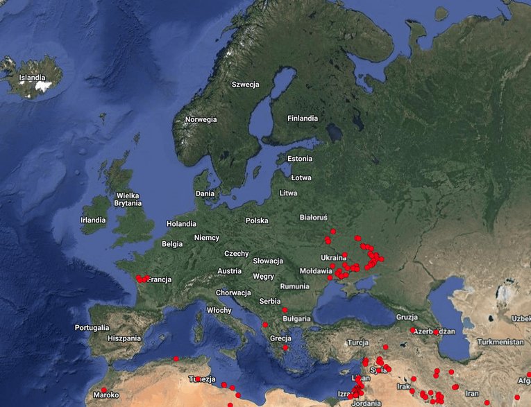 Źródło: Chronologia konfliktów wodnych 2020-2024. Pacific Institute, Oakland, CA. https://www.worldwater.org/water-conflikt/. Dostęp: 19.03.2024 r.