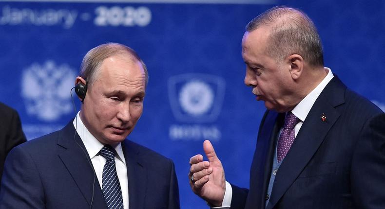President Vladimir Putin and President Recep Tayyip Erdoan.