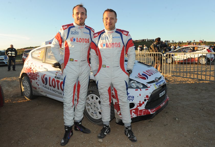 Robert Kubica i jego pilot Maciej Szczepaniak