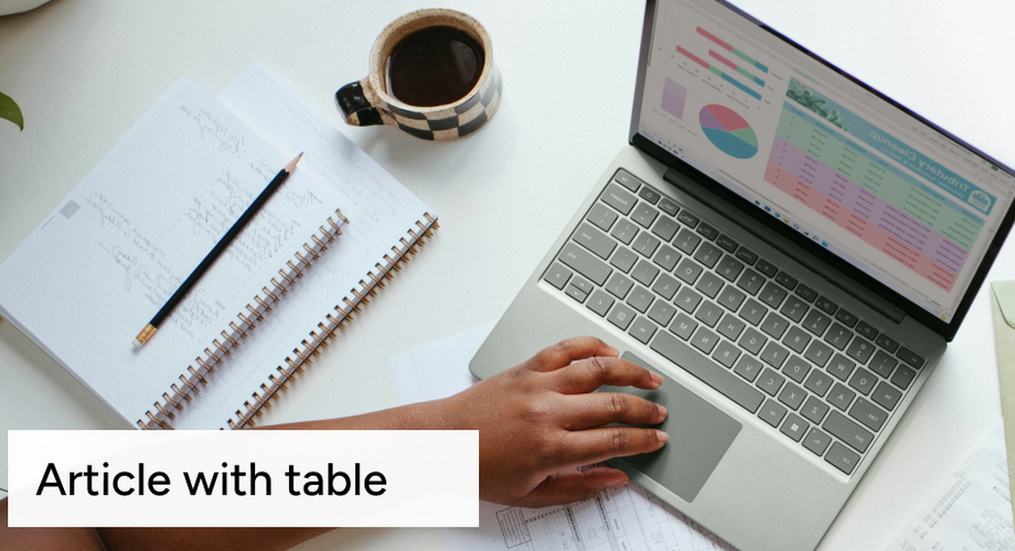 Article with table - demo