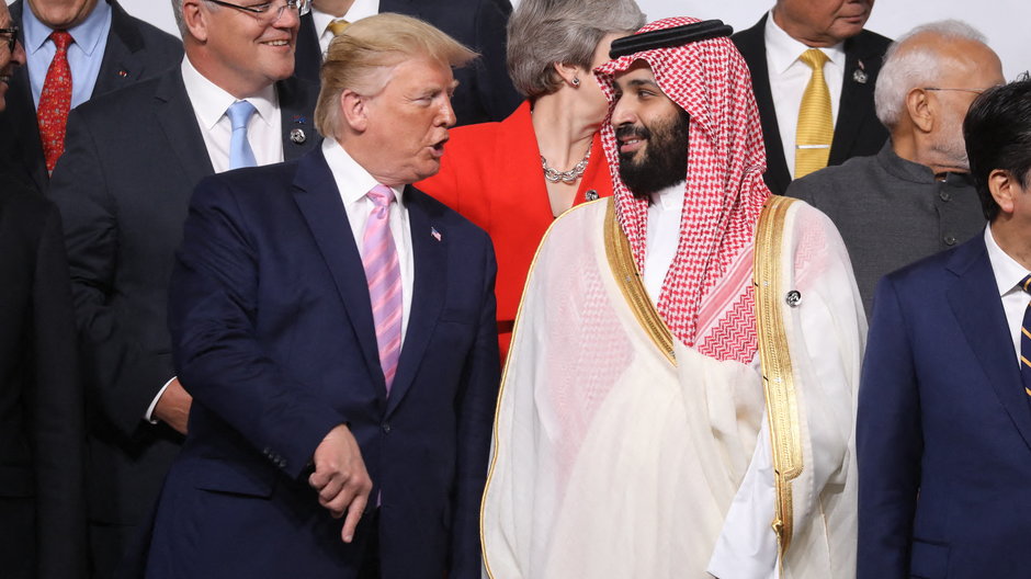 Prezydent USA Donalda Trumpa i saudyjski następca tronu Mohammed Bin Salman. 28 czerwca 2019 r.