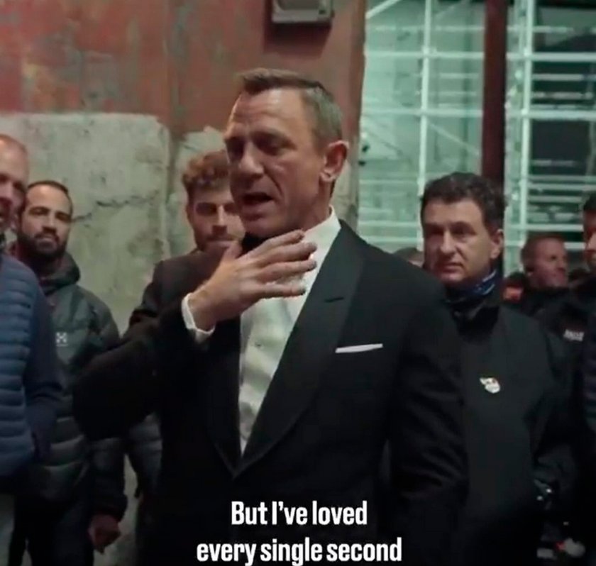 Daniel Craig zapłakany żegna się z rolą Bonda filmem "Nie czas umierać"