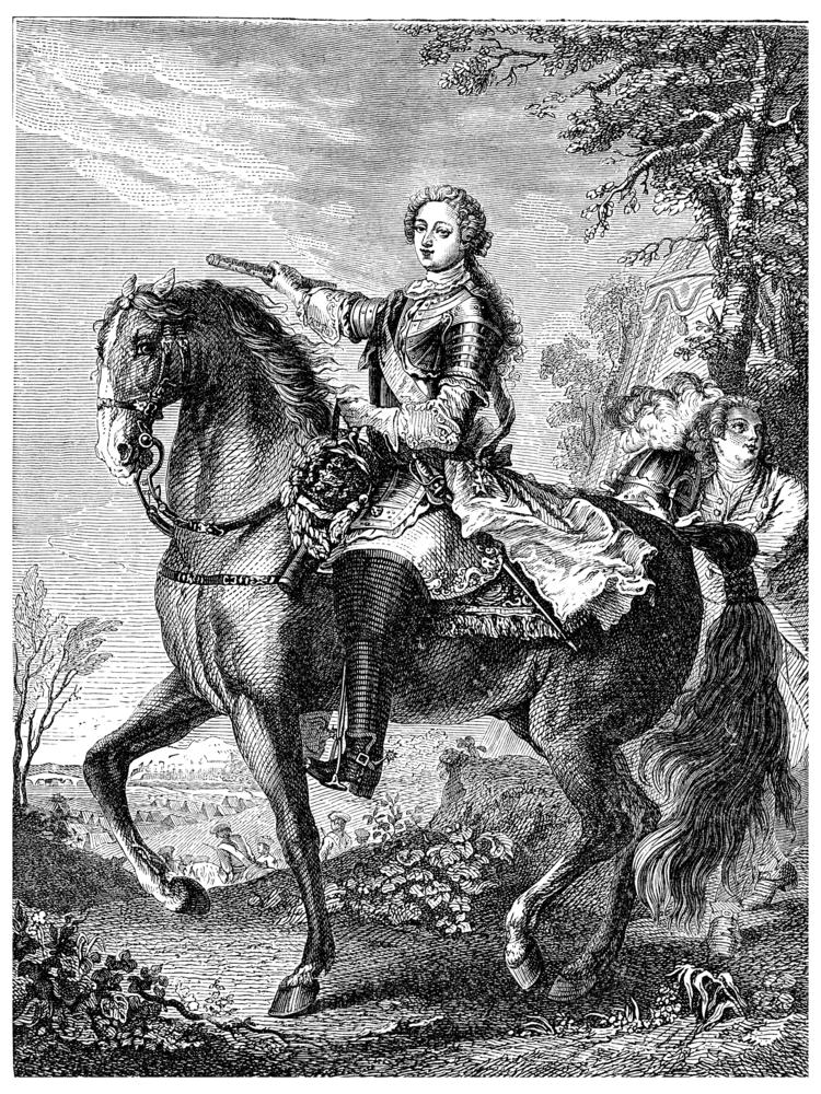 Ludwik XV podczas polowania