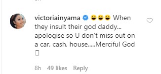 Victoria Inyama threw shades at Etinosa Idemudia over her apology to Apostle Johnson Suleman [LindaIkeji]