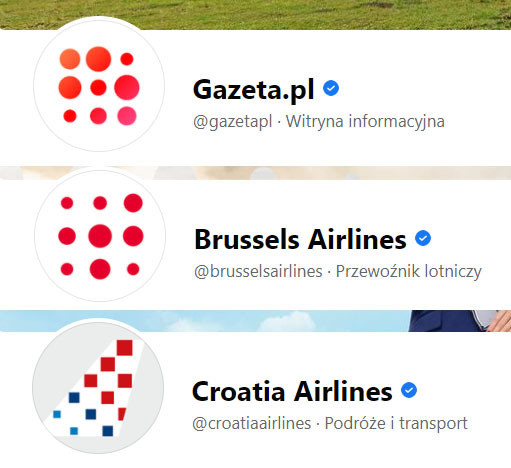 Logo Brussels Airlines, Gazety.pl i Croatia Airlines na Facebooku