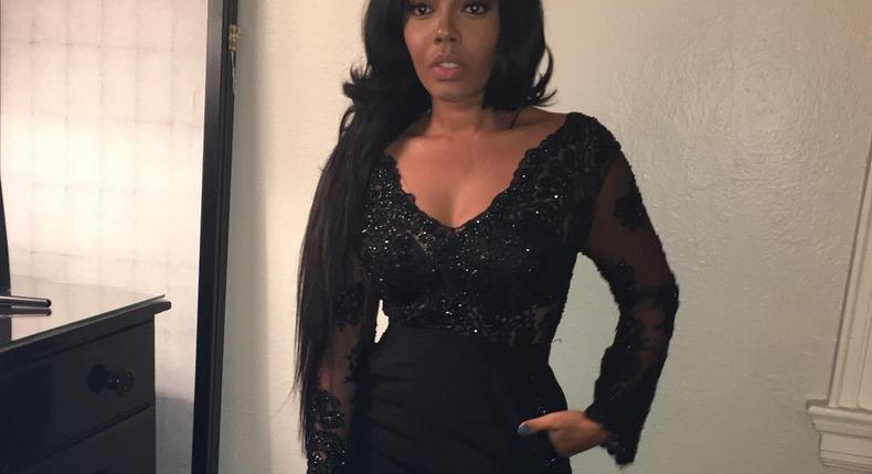 Angela Simmons in jumpsuit from Toju Foyeh 'Beguile' collection