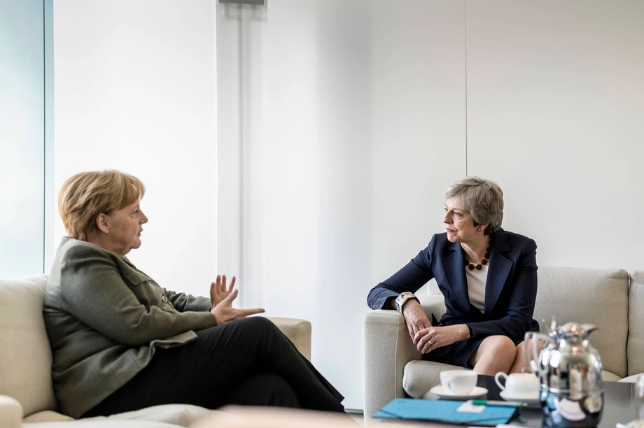 Rozmowy w sprawie brexitu. Angela Merkel i Theresa May podczas spotkania w Berlinie, 9 kwietnia 2019 roku.