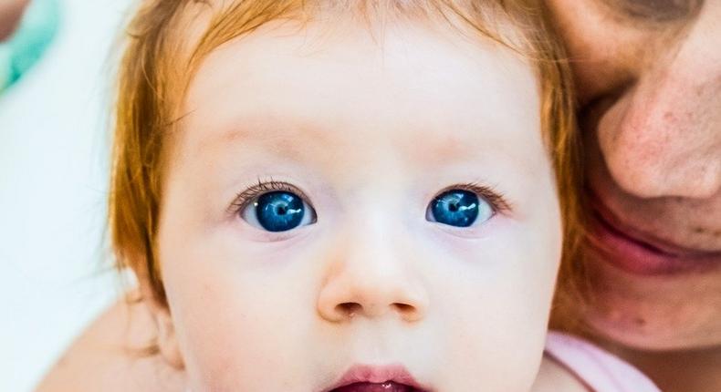 Child Eyes Blue Cute Baby Mother