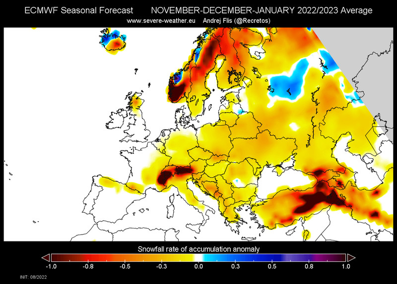 A sokévi átlagnál kevesebb hóesést mutatnak az első modellek november-december-január hónapra. 