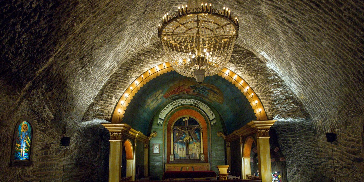 Kopalnia soli w Wieliczce.