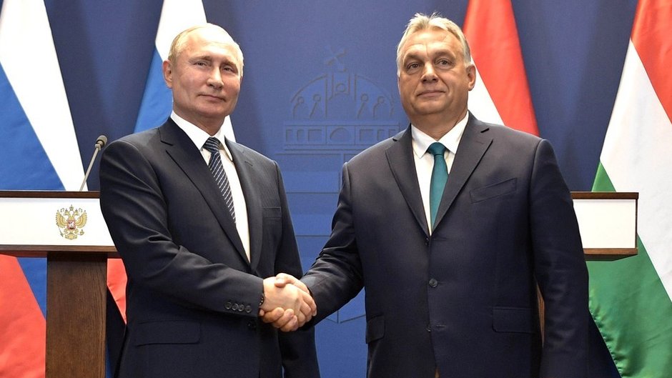 Władimir Putin i Viktor Orban na spotkaniu w 2019 r. 