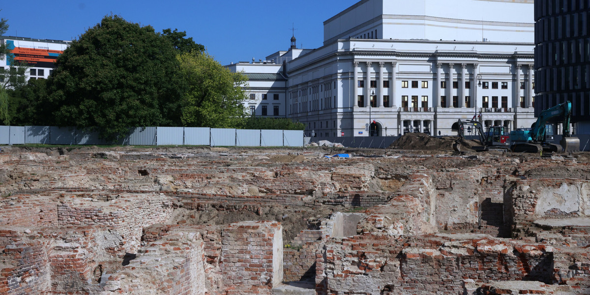 Fundamenty odkryte podczas przygotowań do odbudowy m.in. Pałacu Saskiego