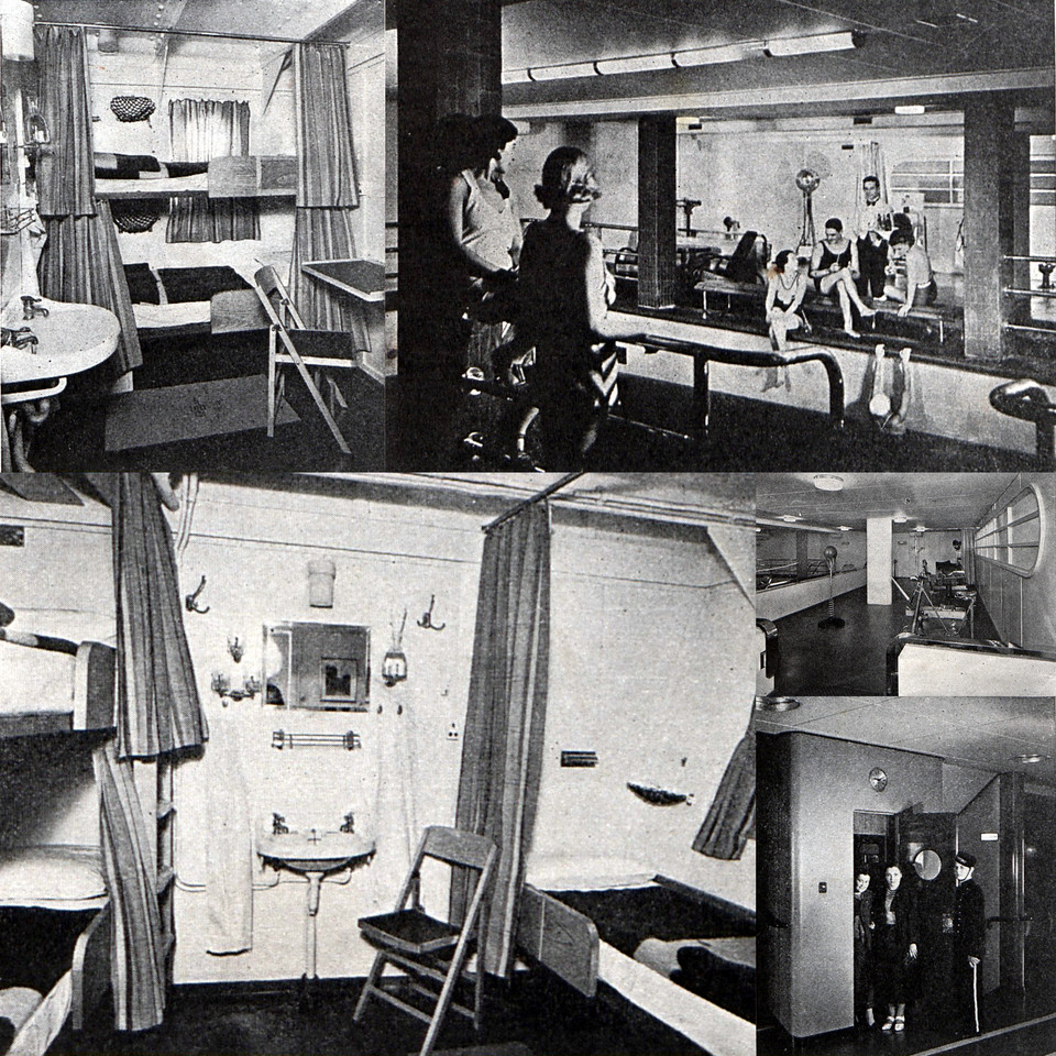 Zdjęcia z folderu reklamowego MS Batory z lat 30. XX w.
