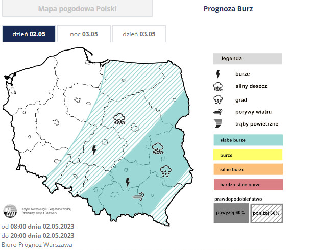 Dziś zagrzmi przede wszystkim na południowym-wschodzie