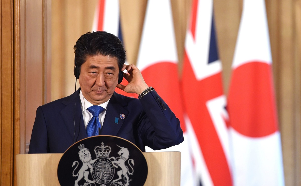 Premier Shinzo Abe w Londynie