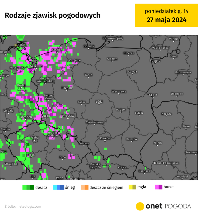 Dziś gwałtowne burze przejdą przez zachodnią Polskę