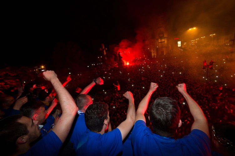Tak Poznań świętował mistrzostwo Polski zdobyte przez piłkarzy Lecha