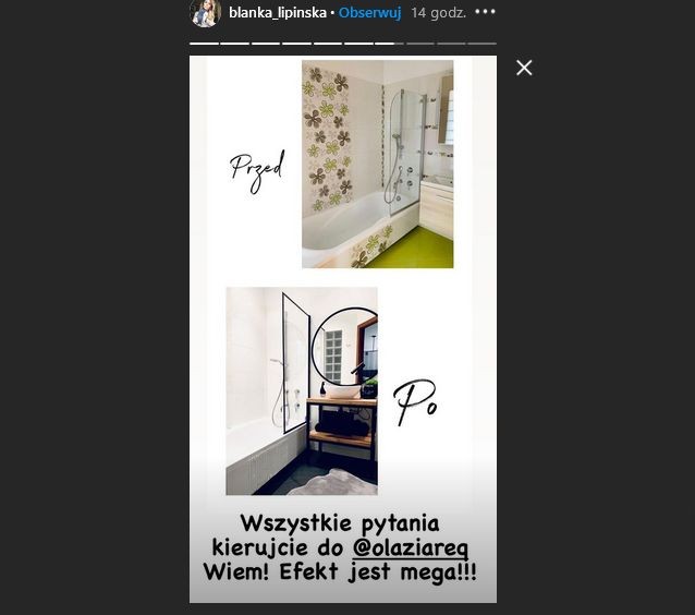 łazienka Blanki Lipińskiej