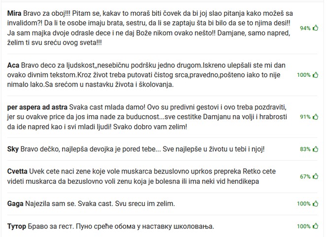 Na svu sreću, mnogo je više ovakvih komentara