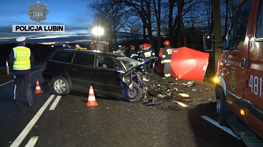 Przerażający wypadek pod Lubinem