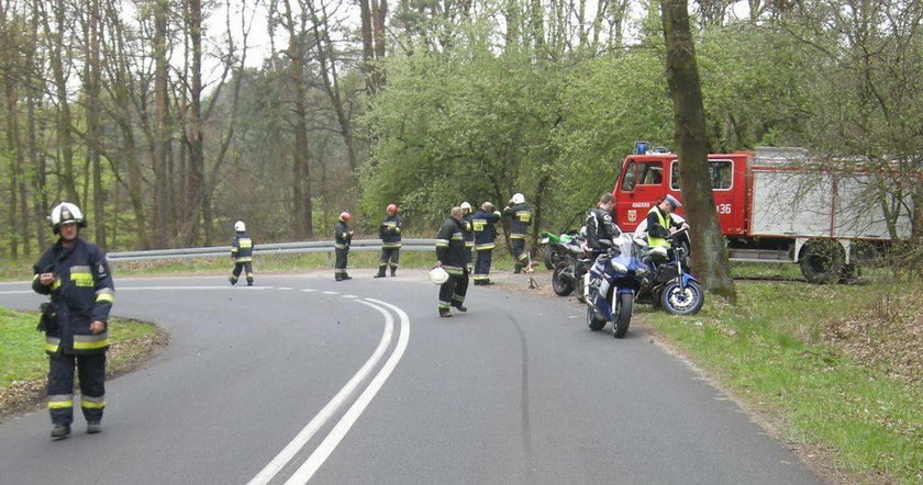 Wypadek motocyklisty