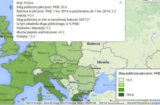 Europejska mapa zadłużenia. Oto najzdrowsze i najsłabsze państwa naszego kontynentu