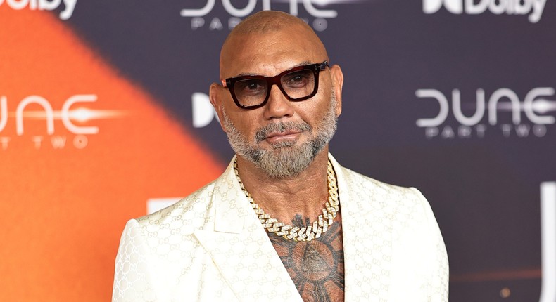 Dave Bautista says he lost 50 pounds from practicing Brazilian jiu-jitsu.Dimitrios Kambouris