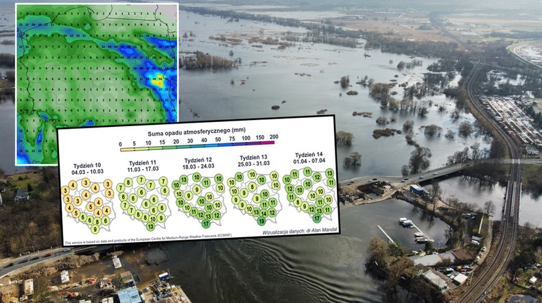 Kończy się era ciągłych ulew. Na mapach coraz mniej deszczu (mapy: wxcharts.com/IMGW)