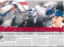 Kubica musi schudnąć