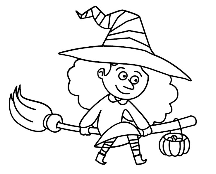 czarownica kolorowanka halloween