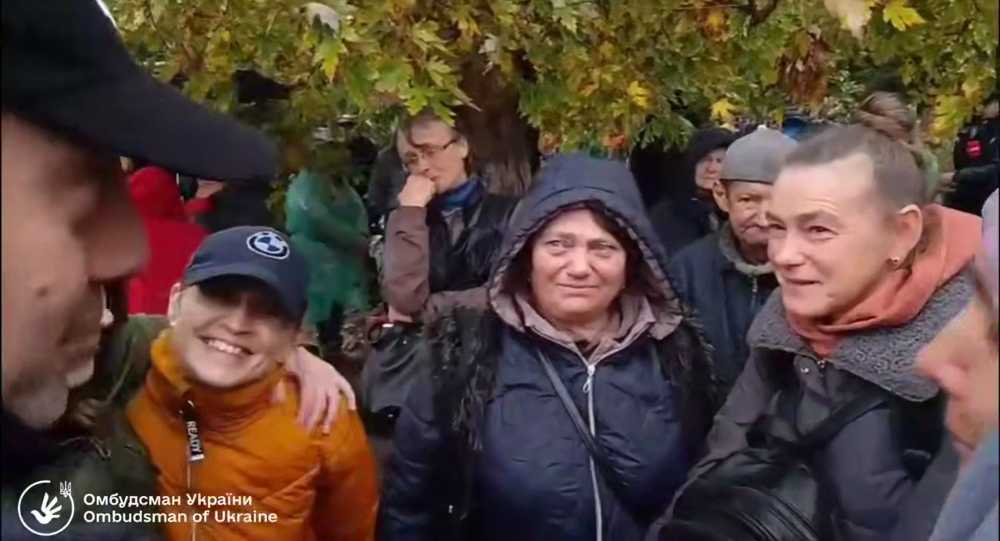 Obyvatelia Olešky po evakuácii z ich ruskom okupovaného mesta. 