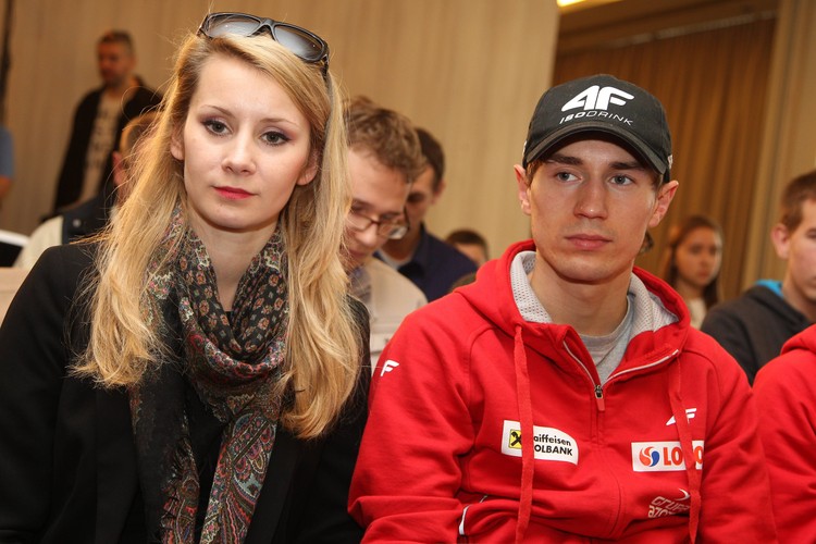 Kamil Stoch z żoną