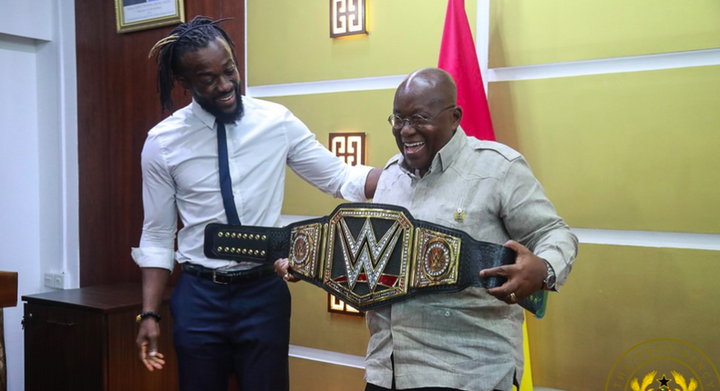  WWE’s Kofi Kingston and President Akufo-Addo