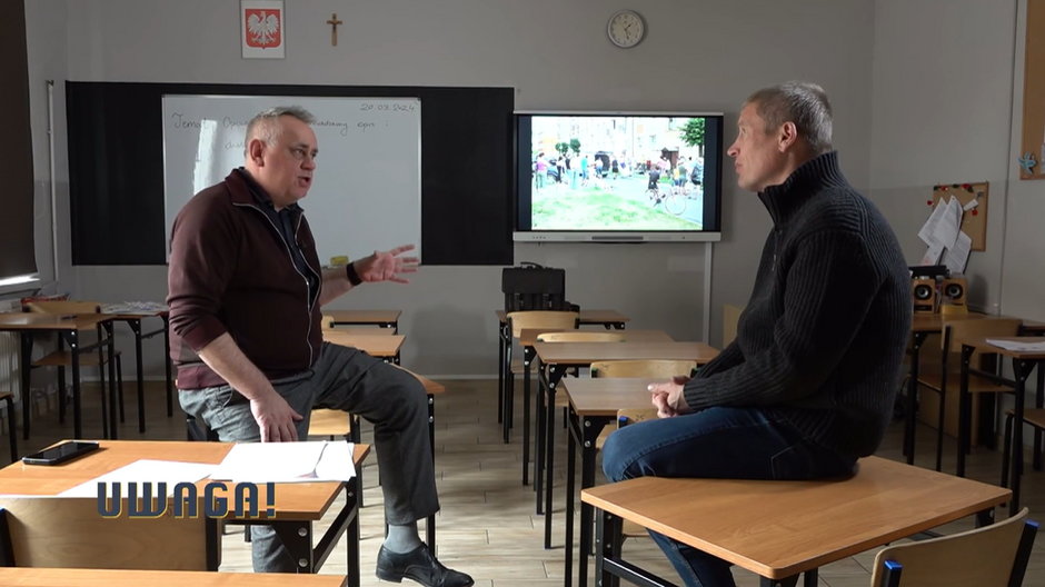 Adam Ejnik i Tomasz Patora w reportażu "Uwaga" TVN (screen z programu)