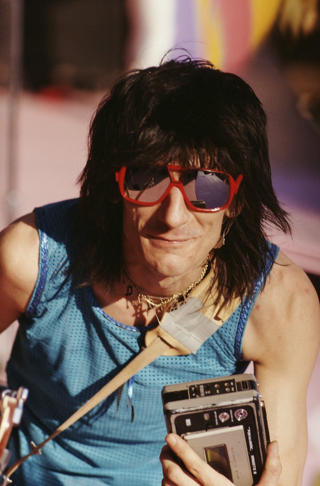 Ronnie Wood w latach 80. (fot. Getty Images)