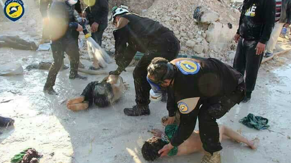 Atak chemiczny w prowincji Idlib. fot. Twitter