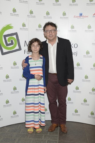 Zbigniew Zamachowski z córką Bronią