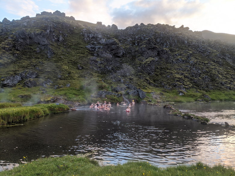 Gorąca rzeka przy Brennisteinsalda, Islandia.