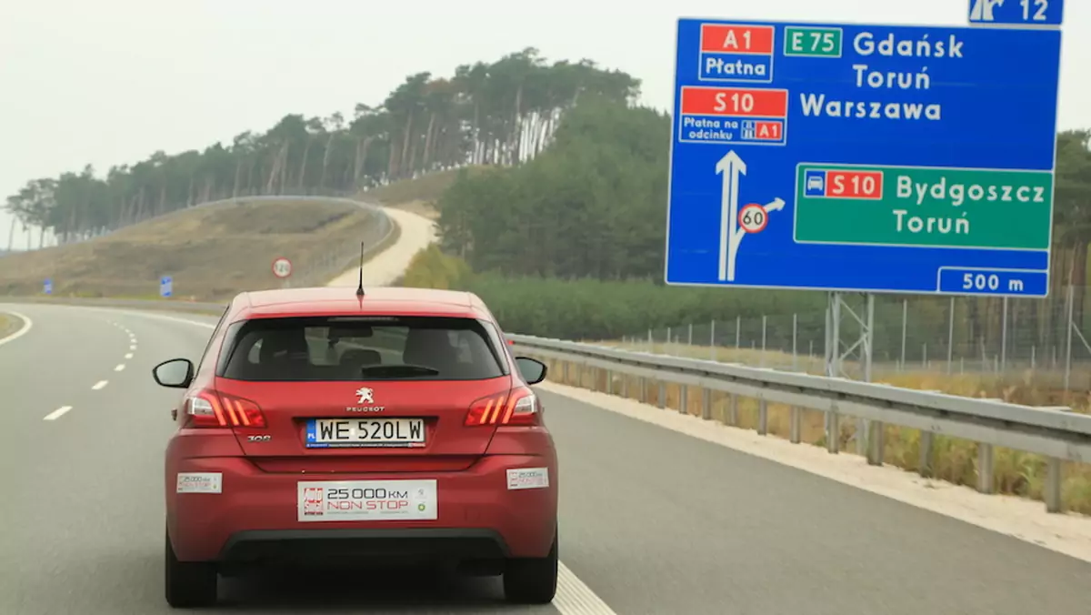 Peugeot 308: test 25 tys. km non stop