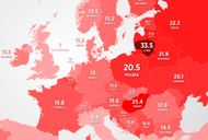 Mapa samobójstw w Europie 