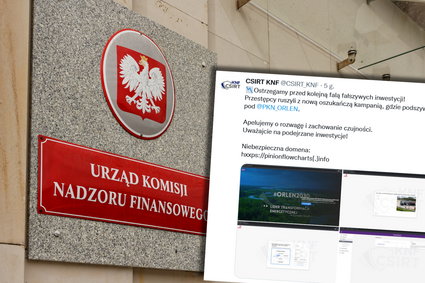 KNF ostrzega: przestępcy podszywają się pod PKN Orlen