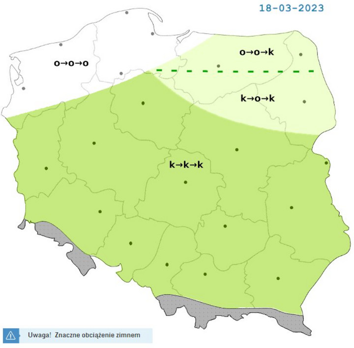 Biometeorologiczna ocena pogody prognozowanej na 18.03.2023