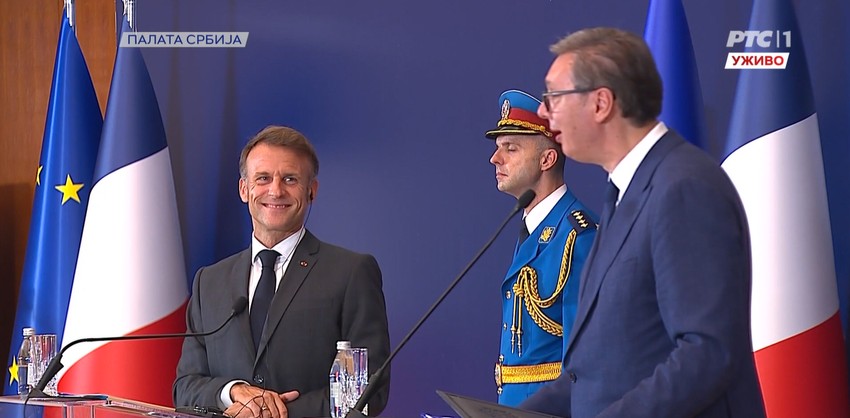 Emanuel Makron i Aleksandar Vučić