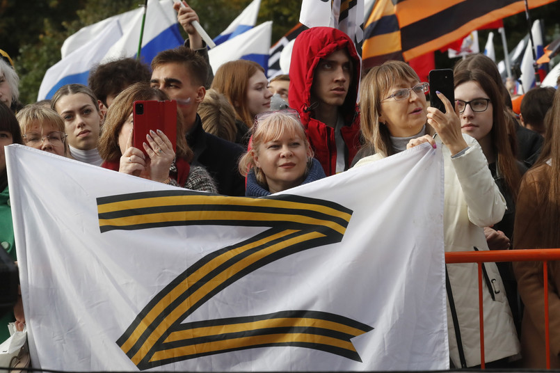 Wiec poparcia ws. przyłączenia do Rosji Donbasu w Moskwie