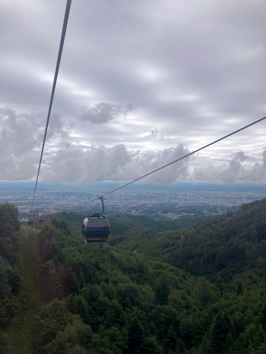 Žičara do Sljemena i pogled na Zagreb