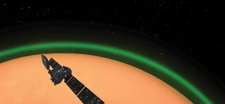 Atmosfera Marsa zaświeciła się na zielono. Naukowcy jeszcze tego nie widzieli