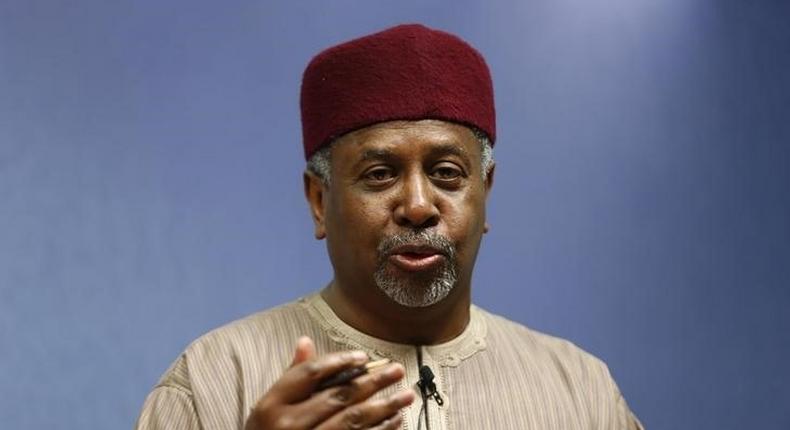 Nigeria's National Security Advisor Mohammed Sambo Dasuki listens to a question after his address at Chatham House in London, January 22, 2015.    REUTERS/Andrew Winning